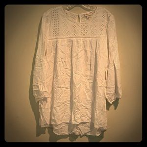 Merona White Peasant Top